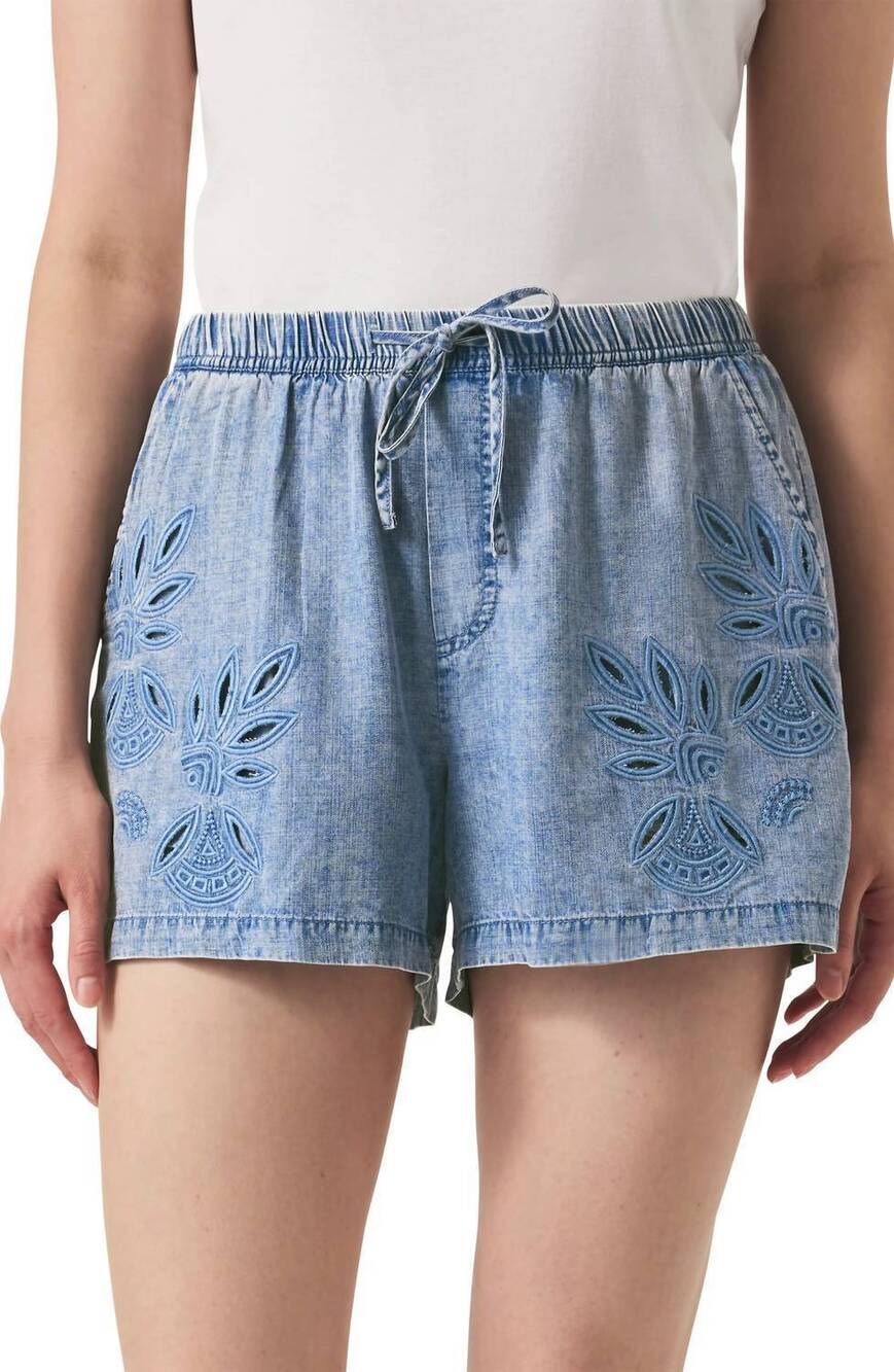 NEW SPLENDID cayden embroidered shorts in indigo